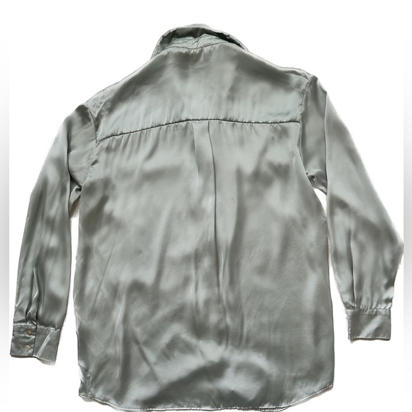 Zara Satin Long Sleeve Top (Medium) - Picture 4 of 6